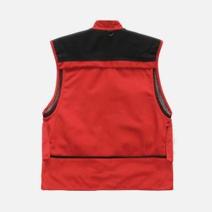 functional multi pocket vest sleek & urban utility wear 8653