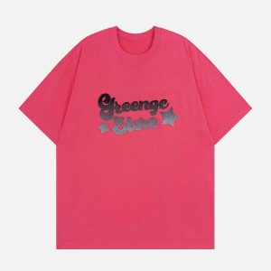 gradient embroidered tee youthful letter design 2949