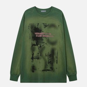 graffiti gradient sweatshirt urban chic & trending style 5181