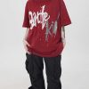 graffiti letter tee dynamic print & urban style 7056