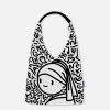 graffiti print canvas bag urban streetwear accessory 1206