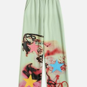 graffiti star sweatpants urban chic & youthful style 4552