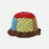 handmade crochet bucket hat   chic open knit design 7062