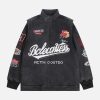 iconic locomotive embroidered winter coat youthful design 3813