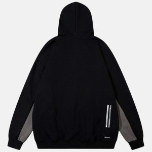 iconic retro patchwork hoodie unisex streetwear appeal 8911