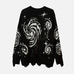 iconic starry night sweater jacquard knit urban elegance 1721