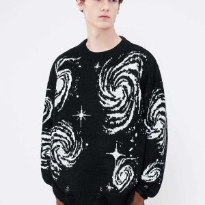 iconic starry night sweater jacquard knit urban elegance 5800