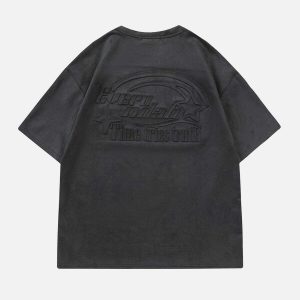 iconic suede star embossed tee youthful streetwear appeal 5694