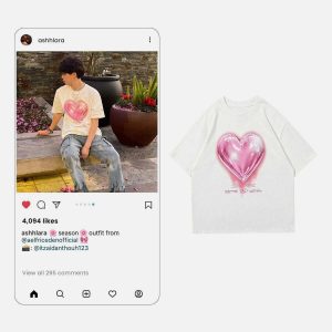 love balloon graphic tee youthful & trendy streetwear 8544