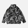 luminous camo graphic sherpa coat   youthful urban warmth 8231