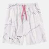 marble pattern shorts dynamic drawstring design 2386