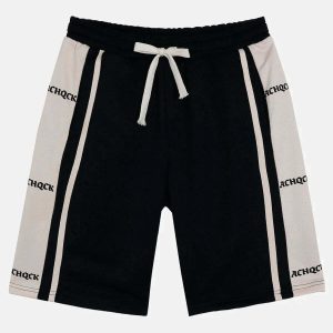 paneled drawstring shorts casual & youthful streetwear 8475