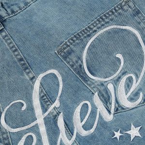 personalized letter jeans custom wash design urban appeal 5380