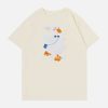 quirky cartoon duck patchwork tee youthful design 8197