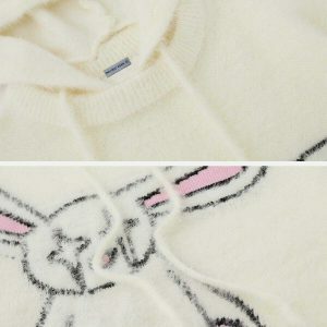 quirky cartoon rabbit hoodie 1315