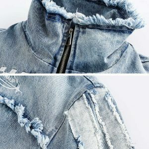 racing denim coat edgy streetwear essential 1108