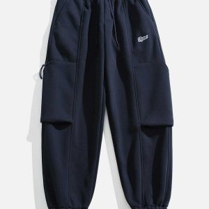 retro inspired big pocket joggers 3376