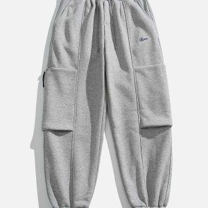 retro inspired big pocket joggers 4579