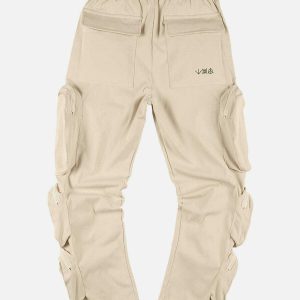 retro inspired multi pocket cargo pants 1649