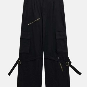 retro cargo pants with zip up appeal   sleek streetwear 2184