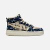 retro cashew flower platform sneakers hightop urban chic 5410