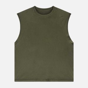 retro cotton vest urban streetwear essential 1003