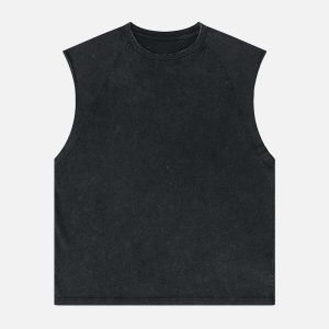 retro cotton vest urban streetwear essential 2383