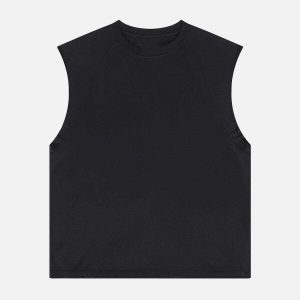 retro cotton vest urban streetwear essential 4111