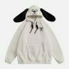 retro dog ear hoodie urban streetwear 2858