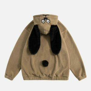 retro dog ear hoodie urban streetwear 4585