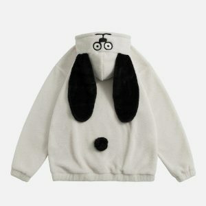 retro dog ear hoodie urban streetwear 6587