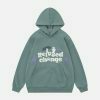 retro ghost foam print hoodie urban streetwear 6512