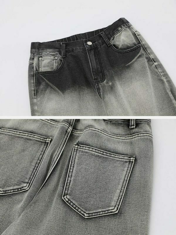 retro gradient straight leg jeans 5645