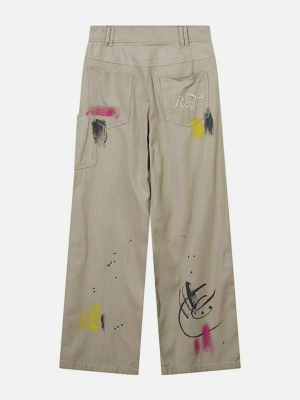 retro graffiti cargo pants edgy & vibrant streetwear 4978