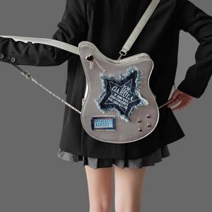 retro guitar bag dual use design chic & versatile 5695