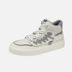 retro high skate shoes   iconic & youthful street style 1352