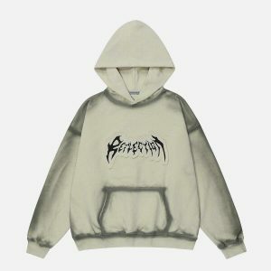 retro inkjet printing hoodie edgy streetwear 2535