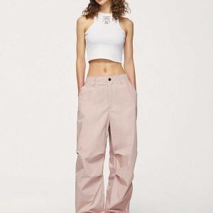 retro knee wrinkle pants urban fashion trend 3524