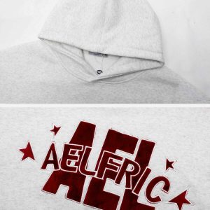 retro letter print hoodie urban streetwear 7555