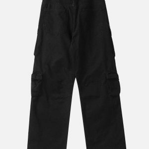 retro multi pocket cargo pants urban style 2337