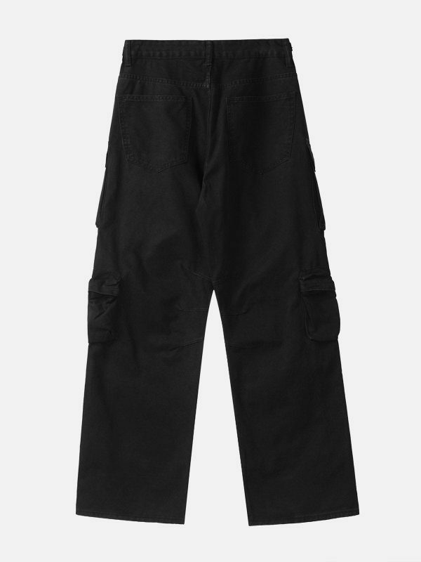 retro multi pocket cargo pants urban style 2337