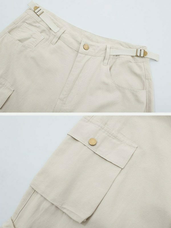 retro multi pocket cargo pants urban style 3015