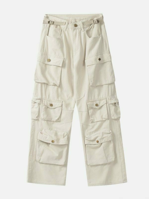 retro multi pocket cargo pants urban style 6528