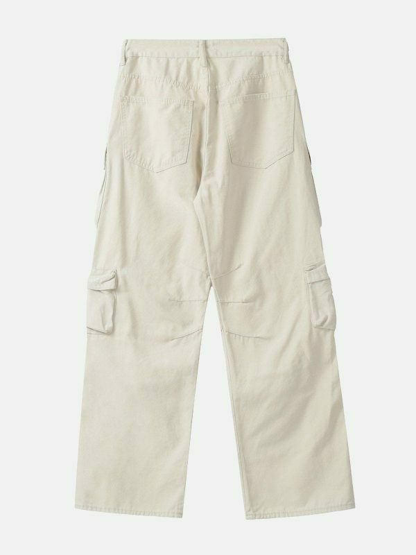 retro multi pocket cargo pants urban style 7488