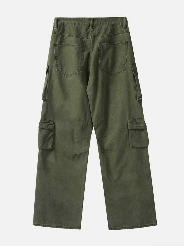 retro multi pocket cargo pants urban style 7649