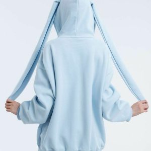 retro rabbit ears hoodie vibrant streetwear 2355