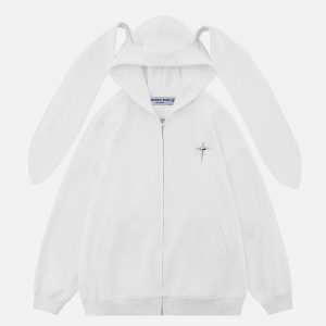 retro rabbit ears hoodie vibrant streetwear 5454