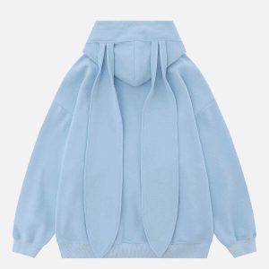 retro rabbit ears hoodie vibrant streetwear 6145