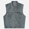 retro rivet denim vest urban fashion essential 1892