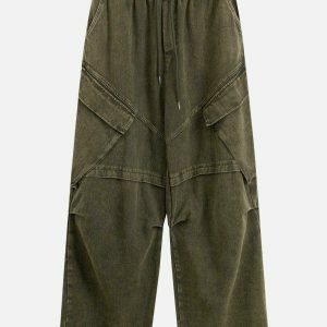 retro slant pocket cargo pants 6062